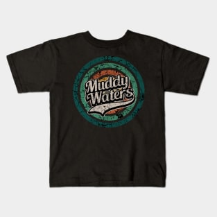 Muddy Waters // Retro Circle Crack Vintage Kids T-Shirt